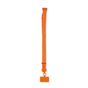 Cordão para Celular Poliéster 71x7cm Personalizado Laranja | Personalizado com Logo | Personizi