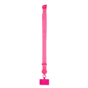 Cordão para Celular Poliéster 71x7cm Personalizado Pink | Personalizado com Logo | Personizi