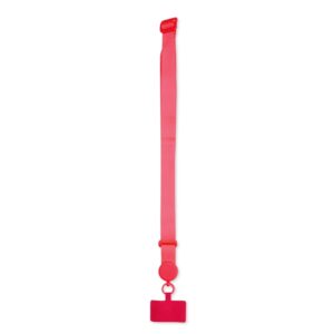Cordão para Celular Poliéster 71x7cm Personalizado Vermelho | Personalizado com Logo | Personizi