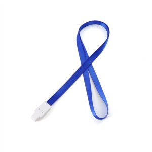 Cordão para Crachá Poliéster 47x43cm Personalizado Azul | Personalizado com Logo | Personizi