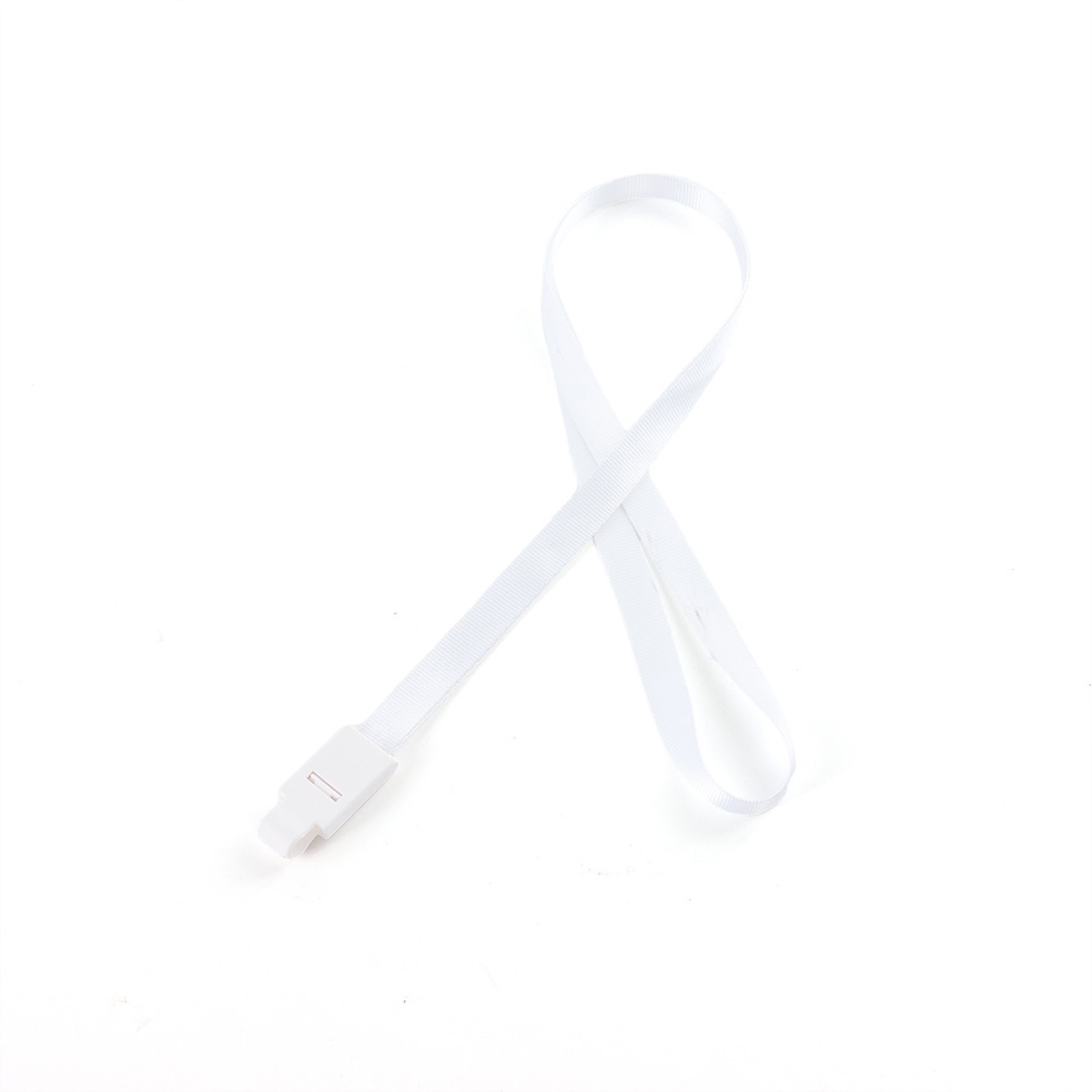 Cordão para Crachá Poliéster 47x43cm Personalizado Branco | Personalizado com Logo | Personizi