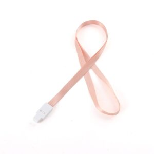 Cordão para Crachá Poliéster 47x43cm Personalizado Rosa | Personalizado com Logo | Personizi