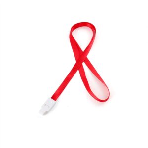 Cordão para Crachá Poliéster 47x43cm Personalizado Vermelho | Personalizado com Logo | Personizi