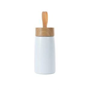 Garrafa Inox Parede Dupla 250ml Personalizada Branco | Personalizado com Logo | Personizi