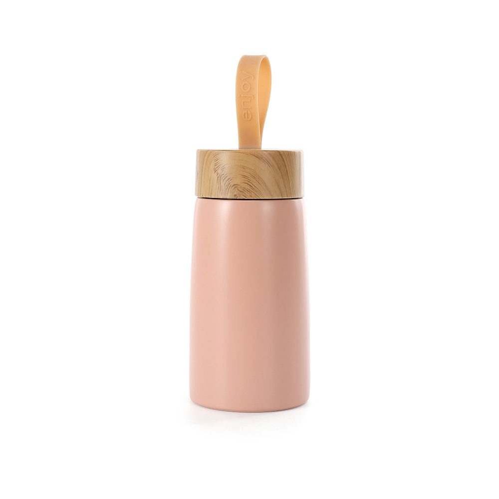 Garrafa Inox Parede Dupla 250ml Personalizada Rosa | Personalizado com Logo | Personizi