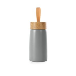 Garrafa Inox Parede Dupla 250ml Personalizada Cinza Claro | Personalizado com Logo | Personizi