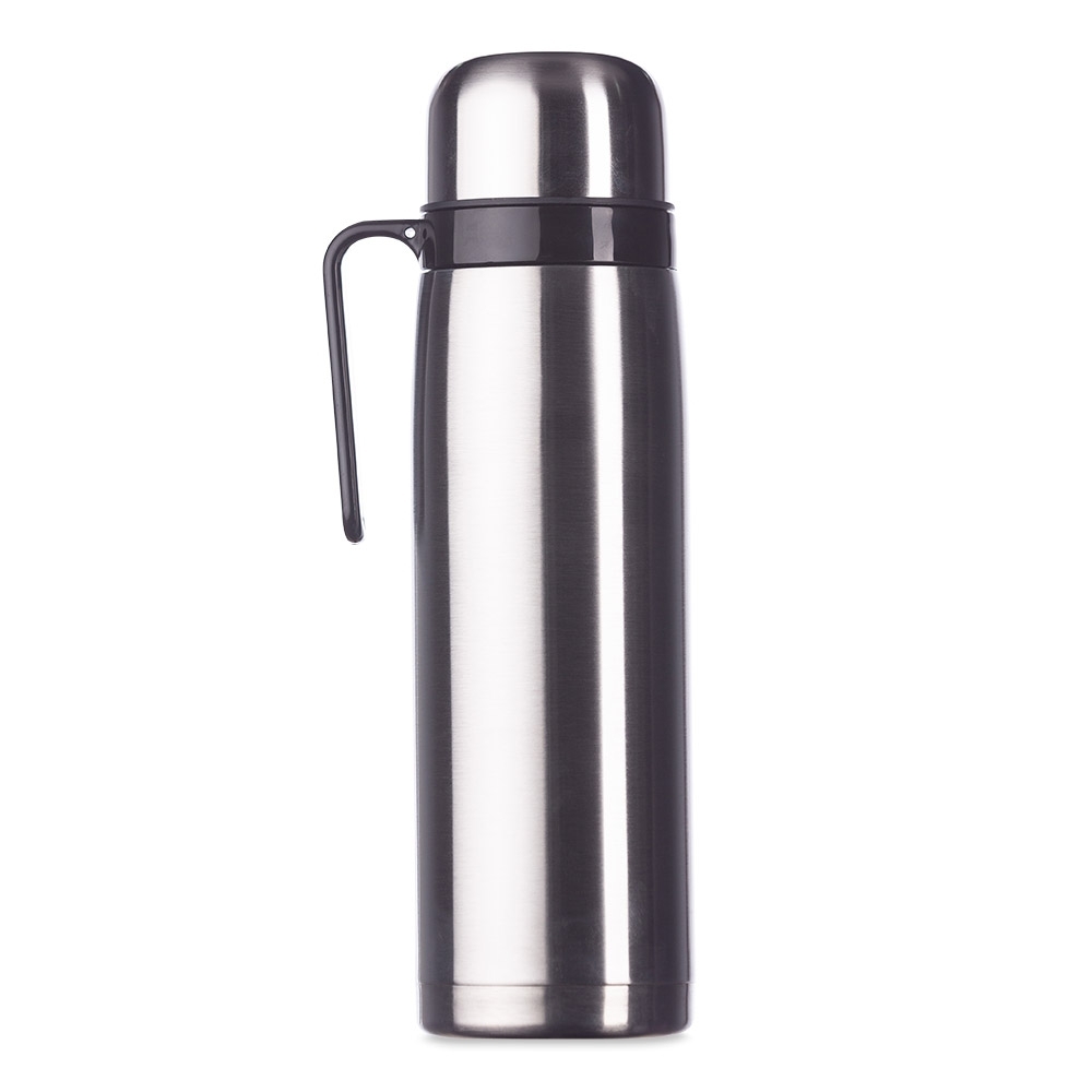 Garrafa Térmica 1L Inox Personalizada Prateado | Personalizado com Logo | Personizi