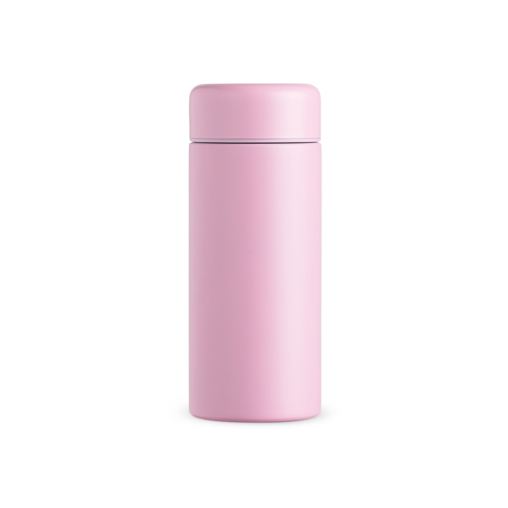 Garrafa Térmica 200ml Personalizada Rosa Claro | Personalizado com Logo | Personizi