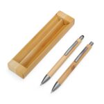 Kit Ecológico Caneta e Lapiseira Bambu Personalizada | Personalizado com Logo | Personizi