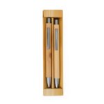 Kit Ecológico Caneta e Lapiseira Bambu Personalizada | Personalizado com Logo | Personizi