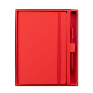 Kit Executivo 2 Peças 22x18cm Personalizado Vermelho | Personalizado com Logo | Personizi