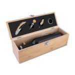 Kit Vinho Bambu 4 Peças 36x11cm Personalizado | Personalizado com Logo | Personizi