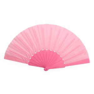 Leque de Plástico 42x23cm Personalizado Rosa | Personalizado com Logo | Personizi
