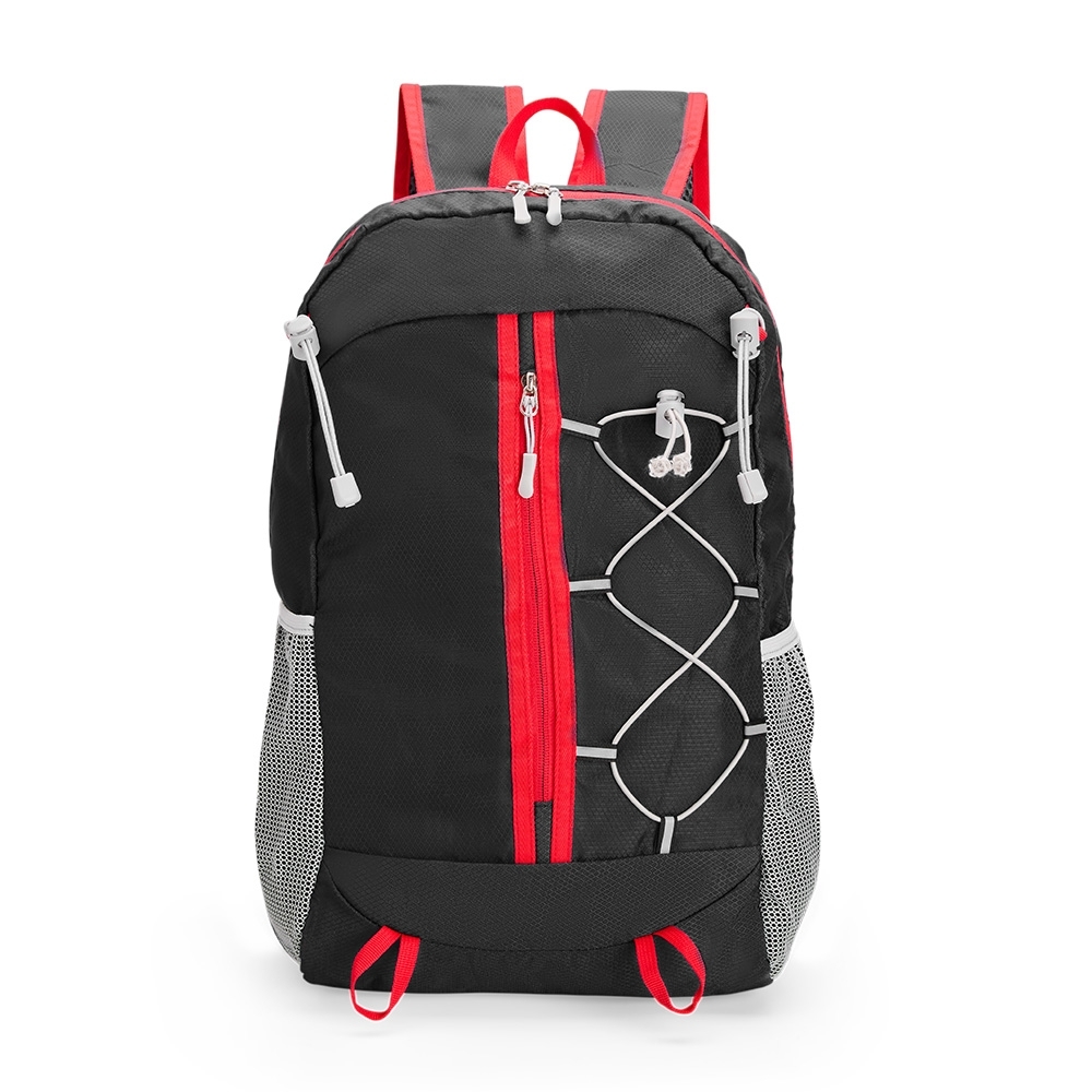 Mochila Dobrável Poliéster 23L Personalizada Preto | Personalizado com Logo | Personizi