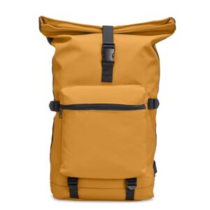 Mochila de Couro Sintético 41L Personalizada Mostarda | Personalizado com Logo | Personizi