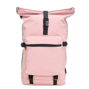 Mochila de Couro Sintético 41L Personalizada Rosa | Personalizado com Logo | Personizi