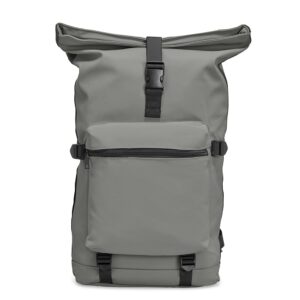 Mochila de Couro Sintético 41L Personalizada Cinza Claro | Personalizado com Logo | Personizi