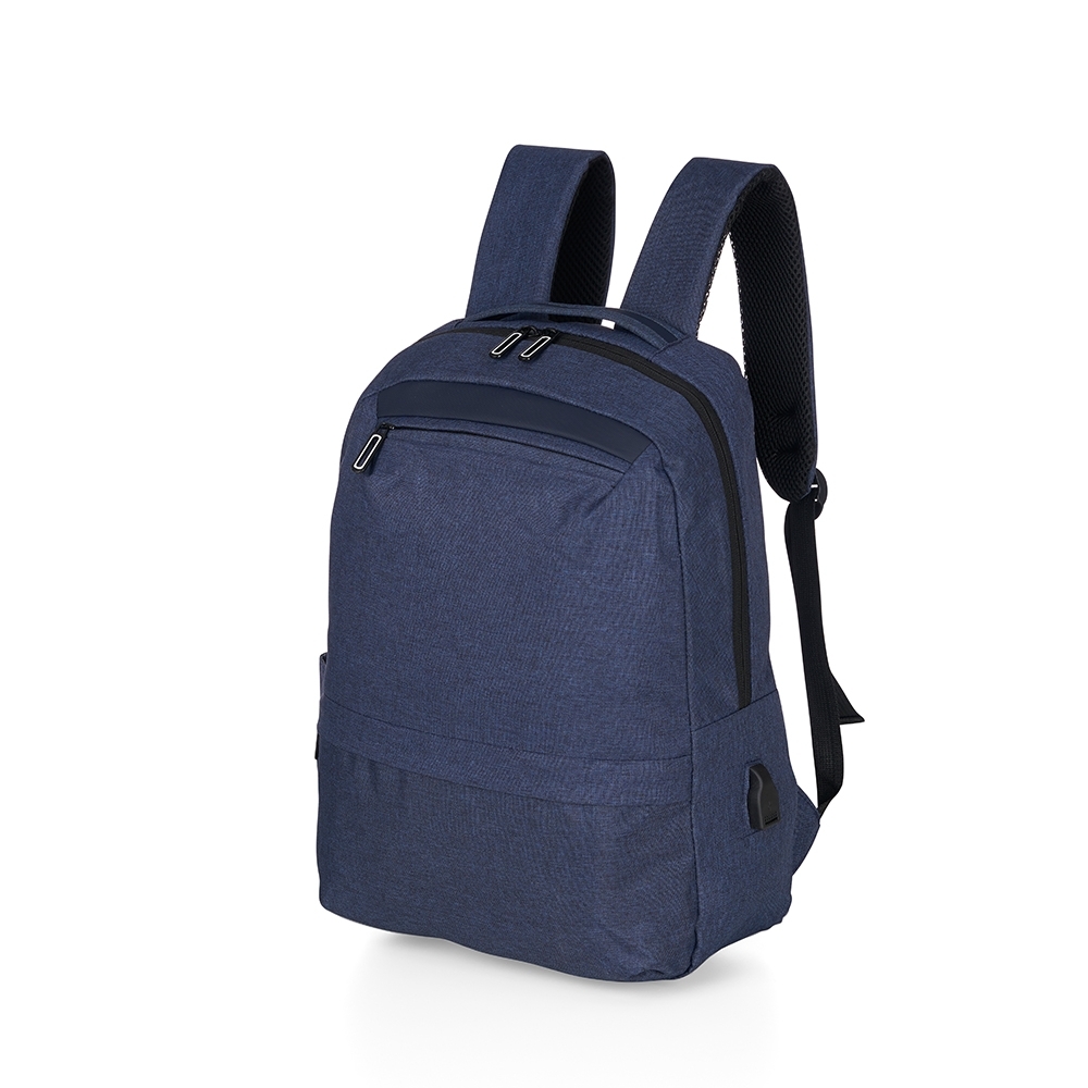 Mochila de Nylon USB 21L Personalizada Mod.2 Azul | Personalizado com Logo | Personizi