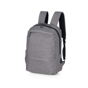 Mochila de Nylon USB 21L Personalizada Mod.2 Cinza | Personalizado com Logo | Personizi