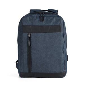 Mochila de Nylon USB 19L Personalizada Azul | Personalizado com Logo | Personizi