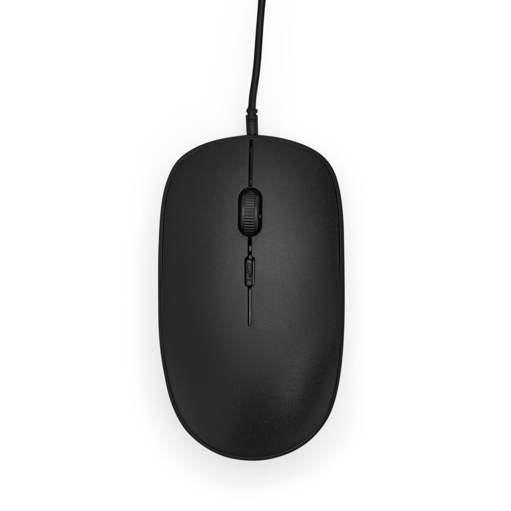 Mouse com Fio Personalizado Preto | Personalizado com Logo | Personizi