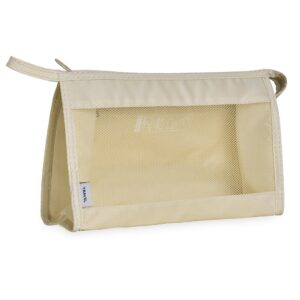 Nécessaire Organizadora de Poliéster 24x14cm Personalizado Bege | Personalizado com Logo | Personizi