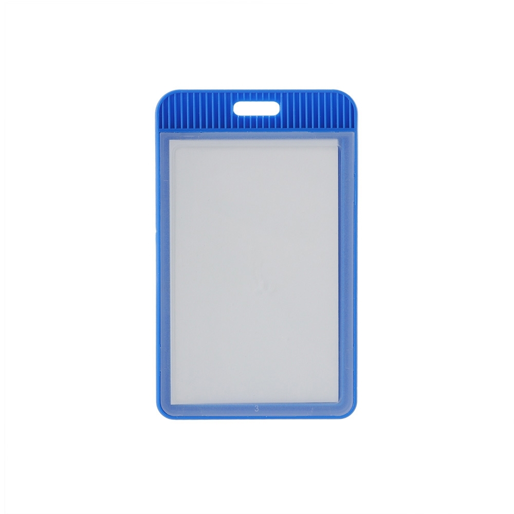 Porta Crachá Plástico 6x0cm Personalizado Azul | Personalizado com Logo | Personizi