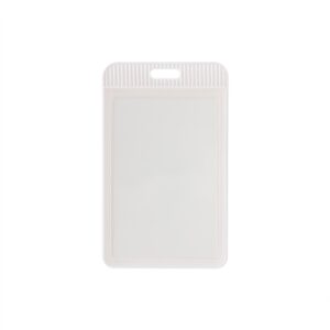 Porta Crachá Plástico 6x0cm Personalizado Branco | Personalizado com Logo | Personizi