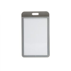 Porta Crachá Plástico 6x0cm Personalizado Cinza | Personalizado com Logo | Personizi