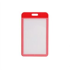 Porta Crachá Plástico 6x0cm Personalizado Vermelho | Personalizado com Logo | Personizi