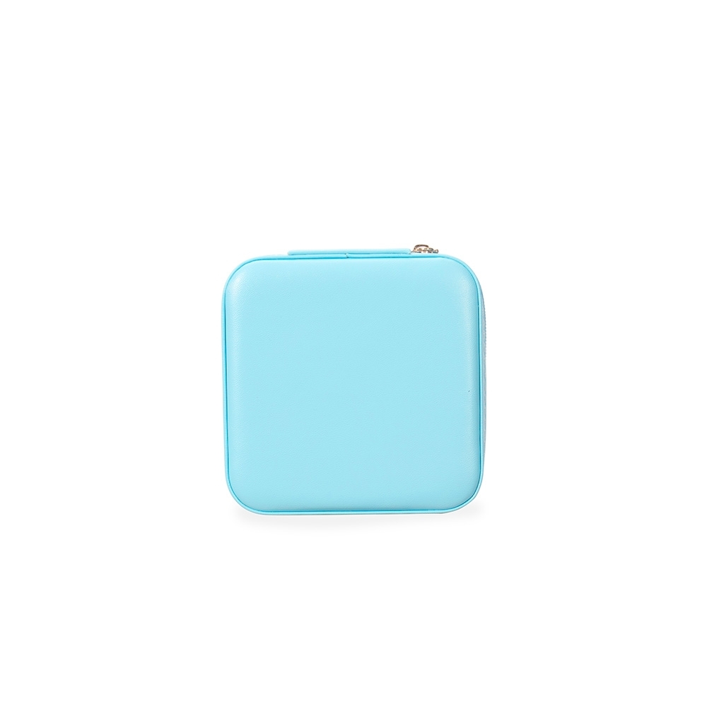 Porta-Joias com Espelho 10x10cm Personalizado Azul Claro | Personalizado com Logo | Personizi
