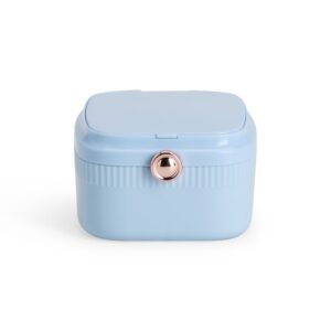 Porta-Joias com Espelho 11x10cm Personalizado Azul | Personalizado com Logo | Personizi