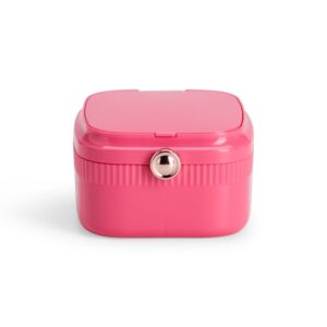 Porta-Joias com Espelho 11x10cm Personalizado Rosa | Personalizado com Logo | Personizi