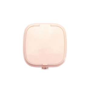 Porta-Joias com Espelho 11x10cm Personalizado Rosa Claro | Personalizado com Logo | Personizi