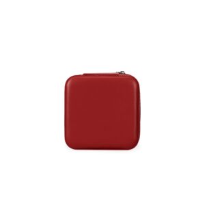 Porta-Joias com Espelho 10x10cm Personalizado Vermelho | Personalizado com Logo | Personizi