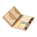 Caderno Ecológico com Autoadesivos e Caneta 18x13cm Personalizada | Personalizado com Logo | Personizi