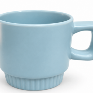Caneca Empilhável Alça Quadrada 300ml Personalizada Azul | Personalizado com Logo | Personizi