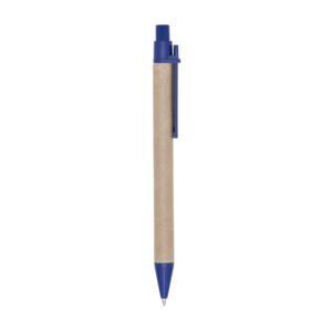 Caneta Ecológica c/ Clip Plástico 14x3cm Personalizada Azul | Personalizado com Logo | Personizi