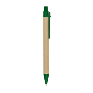 Caneta Ecológica c/ Clip Plástico 14x3cm Personalizada Verde | Personalizado com Logo | Personizi