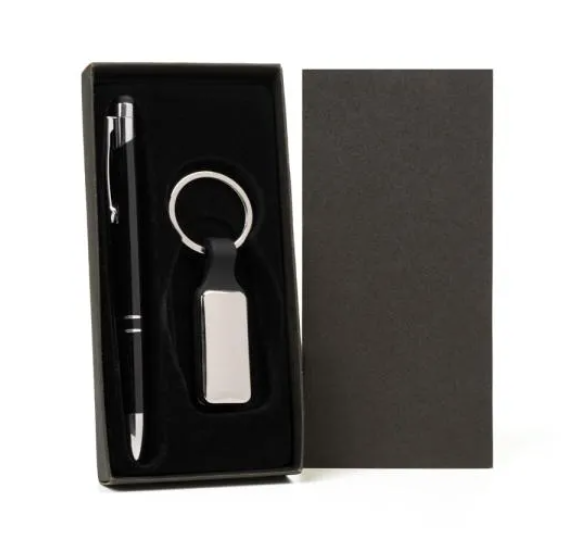 Caneta e Chaveiro em Metal Personalizada kit | Personalizado com Logo | Personizi