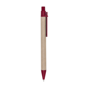 Caneta Ecológica c/ Clip Plástico 14x3cm Personalizada Vermelho | Personalizado com Logo | Personizi