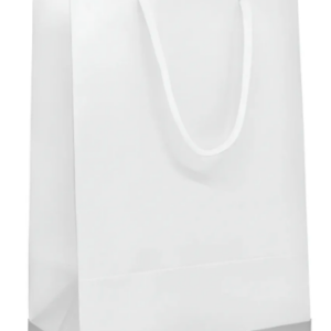 KIT 50uni Sacola de Papel Branca Branco | Personalizado com Logo | Personizi
