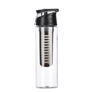 Squeeze Plástico 700ml com Infusor Personalizada Preto | Personalizado com Logo | Personizi