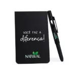 Bloco para Anotações com Caneta 14x9cm Personalizada | Personalizado com Logo | Personizi