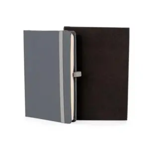 Caderneta c/ Pauta 12,2X17CM Personalizado Cinza | Personalizado com Logo | Personizi