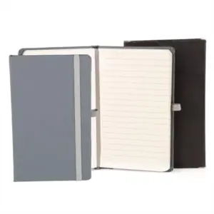 Caderneta c/ Pauta 14X21CM Personalizado Cinza | Personalizado com Logo | Personizi