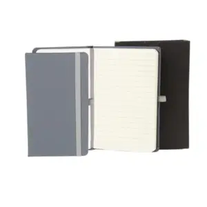 Caderneta c/ Pauta 9,5X15,5CM Personalizado Cinza | Personalizado com Logo | Personizi