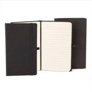 Caderneta c/ Pauta 14X21CM Personalizado Preto | Personalizado com Logo | Personizi