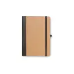Caderneta S/ Pauta 9,5X15,5CM Bege/Preto Personalizado | Personalizado com Logo | Personizi