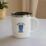 Caneca em Aço Inox / Poliestireno 400ml Personalizada | Personalizado com Logo | Personizi